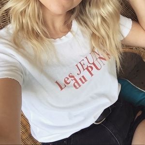 French graphic tee